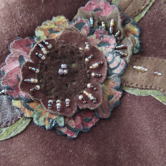 Gossamer Wings  suede leather Pants by Barbara Grimes (no size read!!!!!!!) - Picture 8 of 9